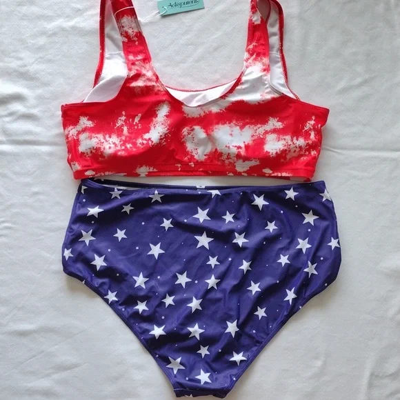Adisputent high waist bikini womens XXL American flag - Picture 7 of 9